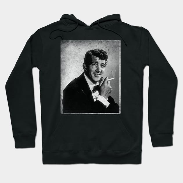 Dean Martin Vintage Black and White Hoodie by AdiGimbal